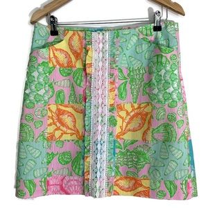 Lilly Pulitzer Roslyn What the Shell Patch Skirt